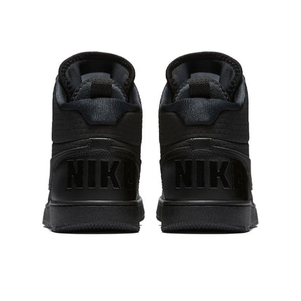 Nike Court Borough Mid Scarpe da Skateboard in Pelle Casual Impermeabili con Ammortizzazione e Supporto, Modello Mid-Top da Uomo, Nero AA0547-002