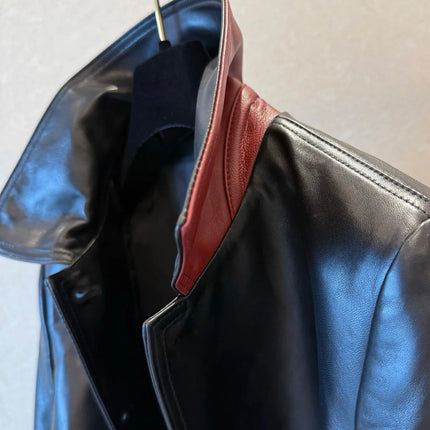 High Quality Women Lapel Short Jacket, Long Sleeve Button Solid Color Outerwear With Waist Belt