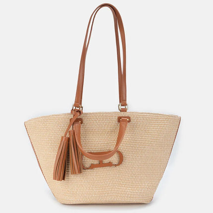 2026SS Eco-friendly Woven Straw Bucket Bag, Large Capacity, Beach Bag, Women's Shoulder Bag for Shopping