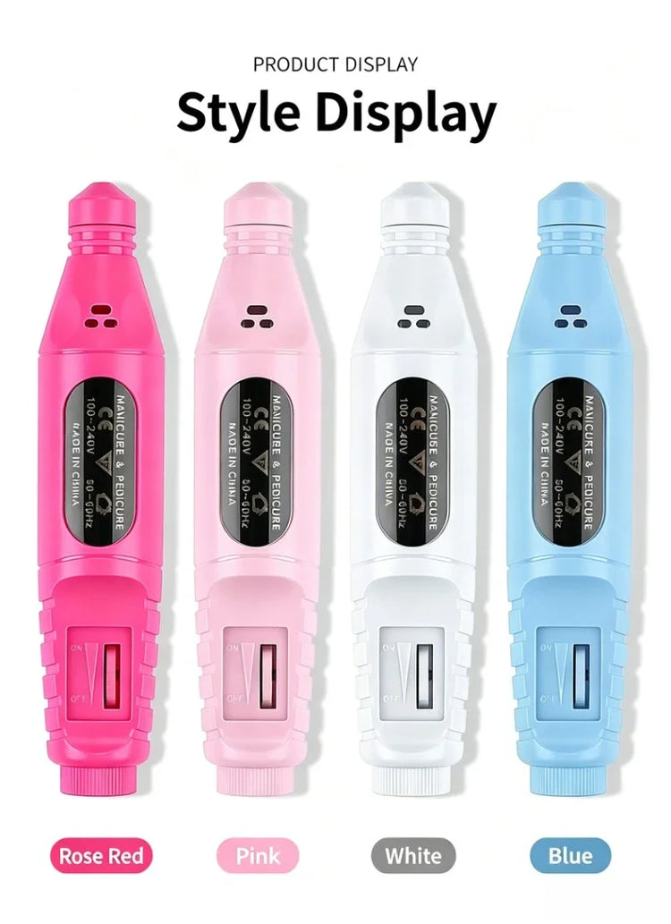 Pen‑Form Manicure Pedicure Grinding Machine Compact Electric Nail Polisher Drill For Daily Nail Grooming And Diy Hand‑Made Nail Creation