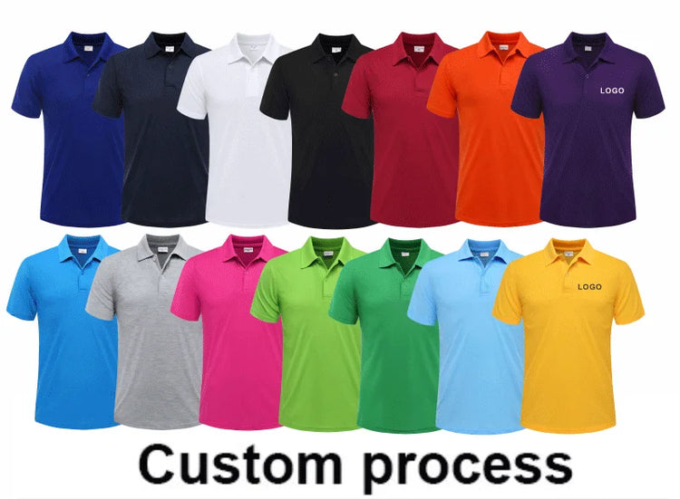 Polo casual estiva Polo personalizzata traspirante economica per società personale Polo da lavoro con ricamo con stampa logo personalizzato