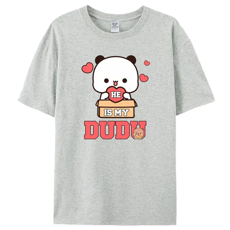 Bubu Dudu Felpa per coppia abbinata Simpatico regalo di anniversario Abbigliamento Uomo Donna Vita quotidiana Maglietta casual in cotone Coppia Orso Tee