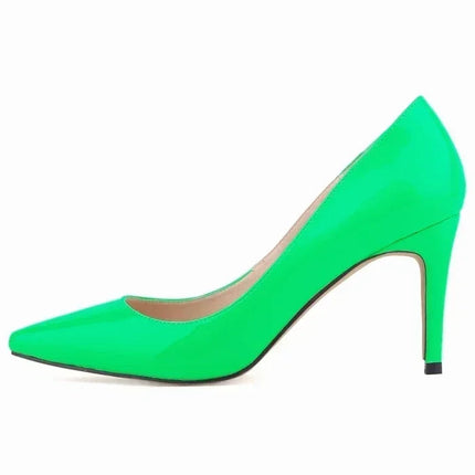 Décolleté da donna di grandi dimensioni Tacchi alti classici a punta Tacchi a spillo sexy da 9 cm Scarpe da festa di nozze rosse da donna eleganti e confortevoli platinumshop