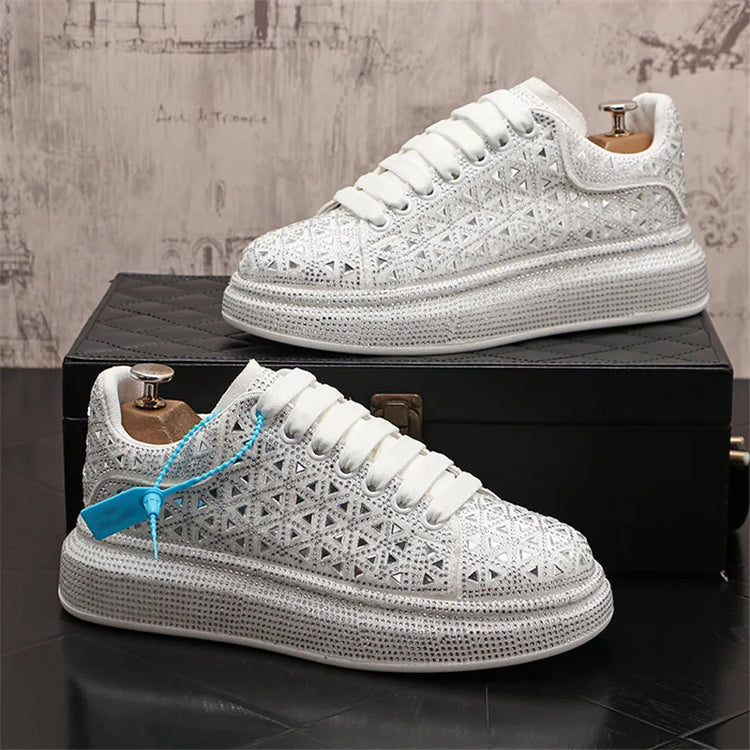 Luxury Royal Style Mens Wedding Dress Shoes Spring Handmade Embroidery Pattern Exotic Designer Loafers Fashion Casual sneaker