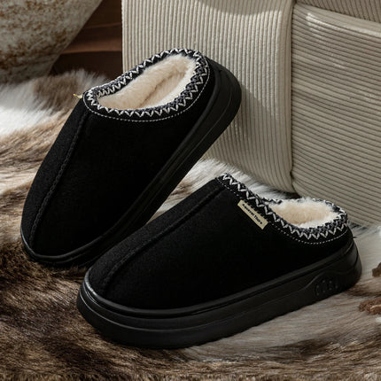 Fashion Winter Soft Sole Women's Slipper Boots Fuzzy Outdoor Casual Simple Anti-slip Indoor Warm Comfort Men Plush Home Shoes