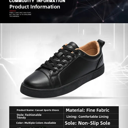 Men's High-End Casual Red Sole Board Oes Waterproof Sports Commuter Busin White Oes Simple Design Versatile Briti Sle