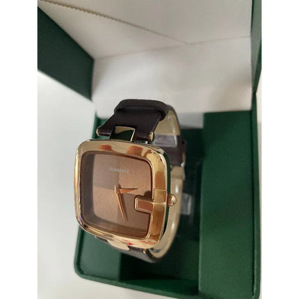 Elegante orologio da donna con movimento al quarzo in stile minimalista nordico ultrasottile con cinturino in vera pelle alla moda e confezione regalo platinumshop