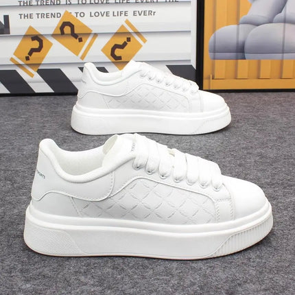 Luxury Men's Shoes 2026 Men Leather Sneakers Thick Soled Board Tennis Shoes New Casual Walking Shoes for Men & Women