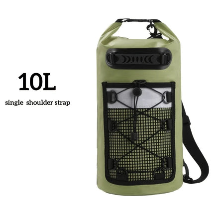 PVC Swimming Backpack Dry Bag for Women Men 10L 20L Waterproof Shoulder Kayak Trekking Drifting Rafting Surfing Boat Bag