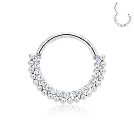 G23 Titanium Piercing Nose Ring Body Jewelry Hoop earings ASTM F136 Cartilage Tragus Diaphragm Titanium Hing PlatiNum