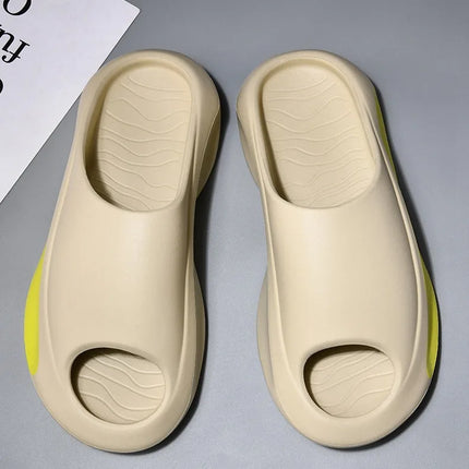 Pantofole in cocco Le donne indossano sandali Coppia fondo spesso Eva Step on Shit Feeling Home Home Pantofole di grandi dimensioni Scarpe