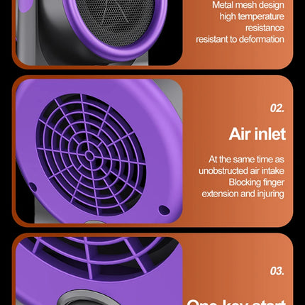 Desktop Heater Dormitory Mini Quick Heating Silent Energy Efficient Household Hot Air Blower Appliances Room Warmer For Office ﻿