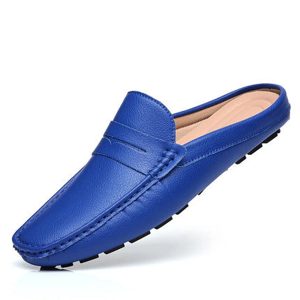 YRZL mocassini estate Slip on mezze scarpe per uomo pantofole in pelle PU Casual traspirante comodi mocassini mocassini scarpe Casual da uomo