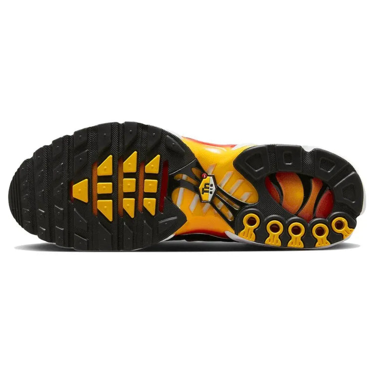 Nike Air Max Plus TN Men Sneakers Gradient Mesh Low Top Casual Shoes Yellow Red Breathable Comfort Sports Shoes DX0755-600