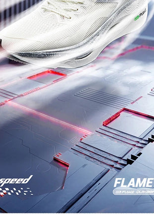 361 Degrees FLAME 3.0 Men Women Running Shoes Carbon Plate Racing Rebound Stable Breathable Wear-resistant Sneakers 672412207 PlatiNum
