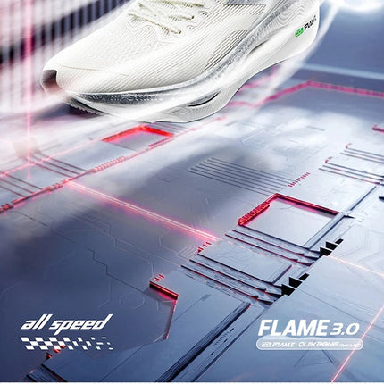 361 Degrees FLAME 3.0 Men Women Running Shoes Carbon Plate Racing Rebound Stable Breathable Wear-resistant Sneakers 672412207 PlatiNum