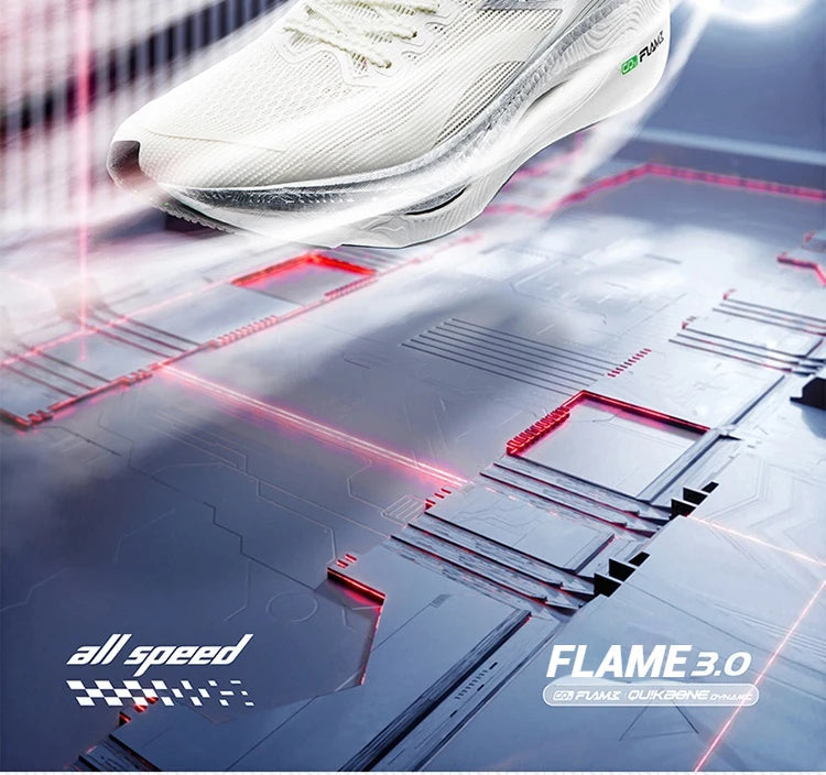 361 Degrees FLAME 3.0 Men Women Running Shoes Carbon Plate Racing Rebound Stable Breathable Wear-resistant Sneakers 672412207 PlatiNum