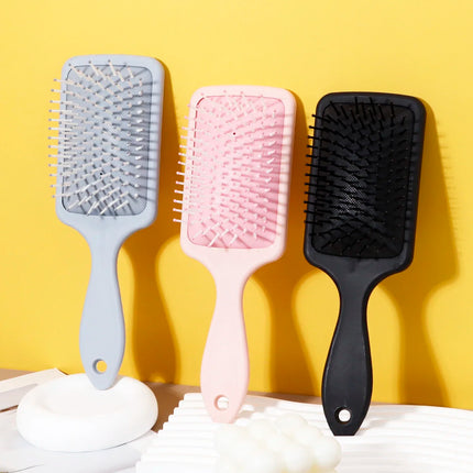 Massage Air Cushion Comb Anti‑Static Air Cushion Brush Square Air Cushion Comb ABS Plastic Handle Special for Real Hair Wigs