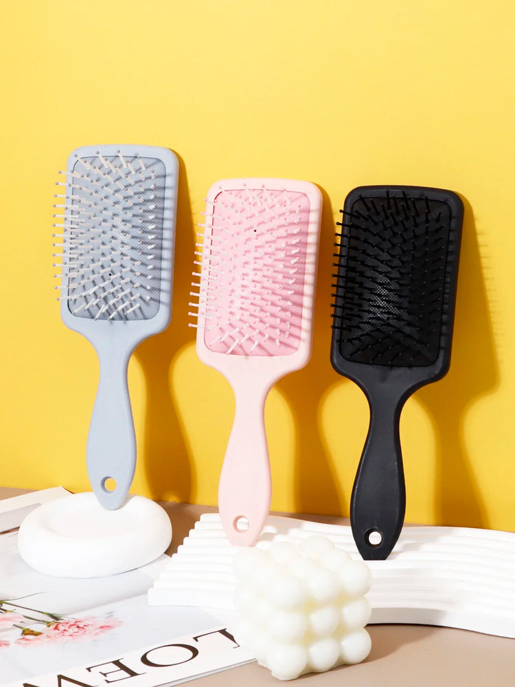Massage Air Cushion Comb Anti‑Static Air Cushion Brush Square Air Cushion Comb ABS Plastic Handle Special for Real Hair Wigs