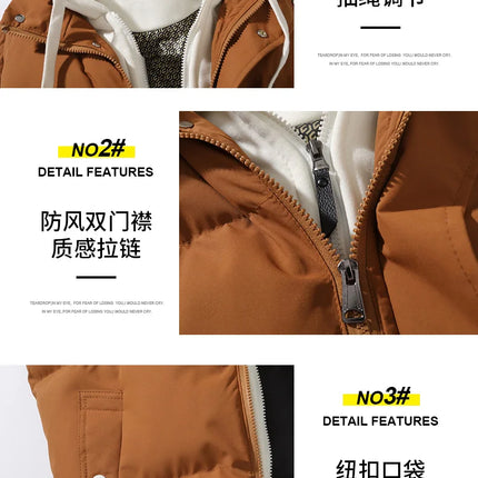 Men Windproof Hooded Vest Men Jacket Sleeveless Vest Winter Jacket Casual Coat Men Down Cotton Warm Thicken Waistcoat Thick Coat