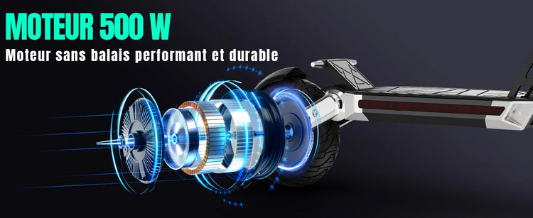 Scooter elettrici TODIMART G2, batteria 48 V 10,4 Ah, motore 500 W, pneumatici fuoristrada da 10 pollici, portata 40-45 km platinumshop