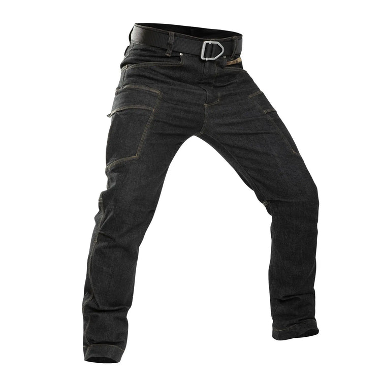 Men's Tactical Jeans Military Denim Cargo Pants Multi-pocket Elastic Casual  Work Trousers Outdoor Combat Training Hiking Pants