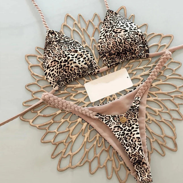 Nuovo Sexy Bikini da Donna per Vacanze al Mare, Set Due Pezzi PlatiNum