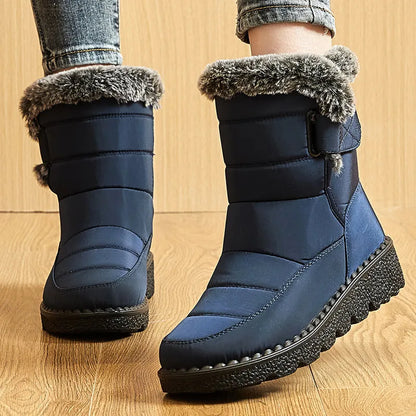 Women's Boots 2025 Trend Winter Shoes For Woman Winter Boots Ankle Low Heels Botas Mujer Waterproof Snow Boots With Fur Shoes