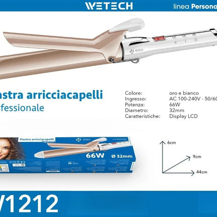 Electric Hair Styling Tool Set, Ceramic Flat Iron & Curling Wand, Adjustable Temperature Hot Styling Appliance for Household Daily Hair‑Dressing