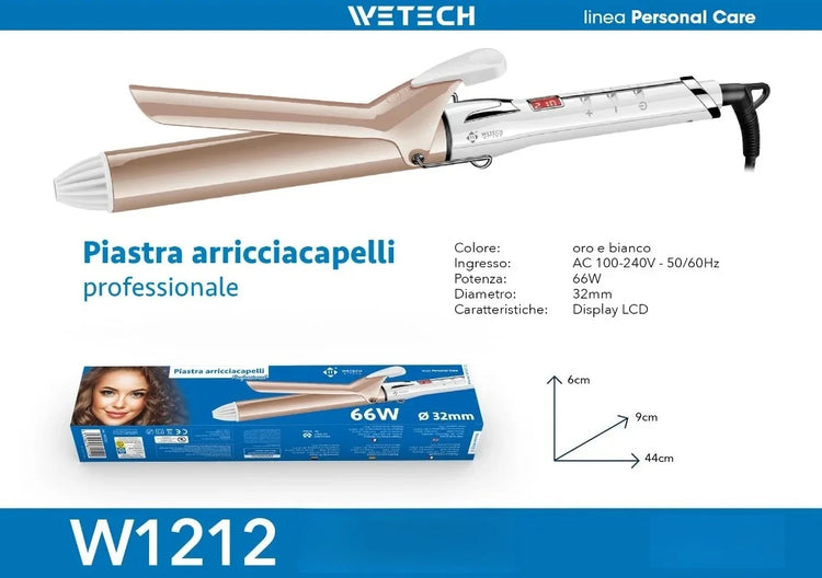 Electric Hair Styling Tool Set, Ceramic Flat Iron & Curling Wand, Adjustable Temperature Hot Styling Appliance for Household Daily Hair‑Dressing