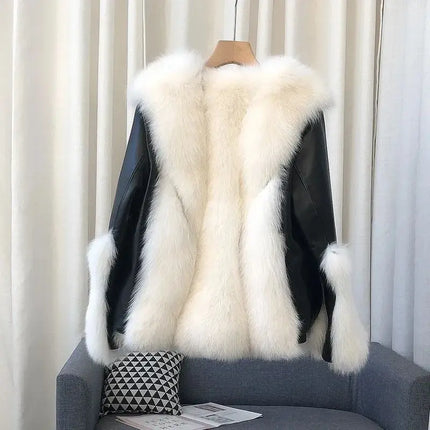 2026 High-End Womens Whole Hide Imitation Fox Fur Fur Coat Winter Short Fur One Warm Jacket Fashion Female Cold Parka Fur Coats