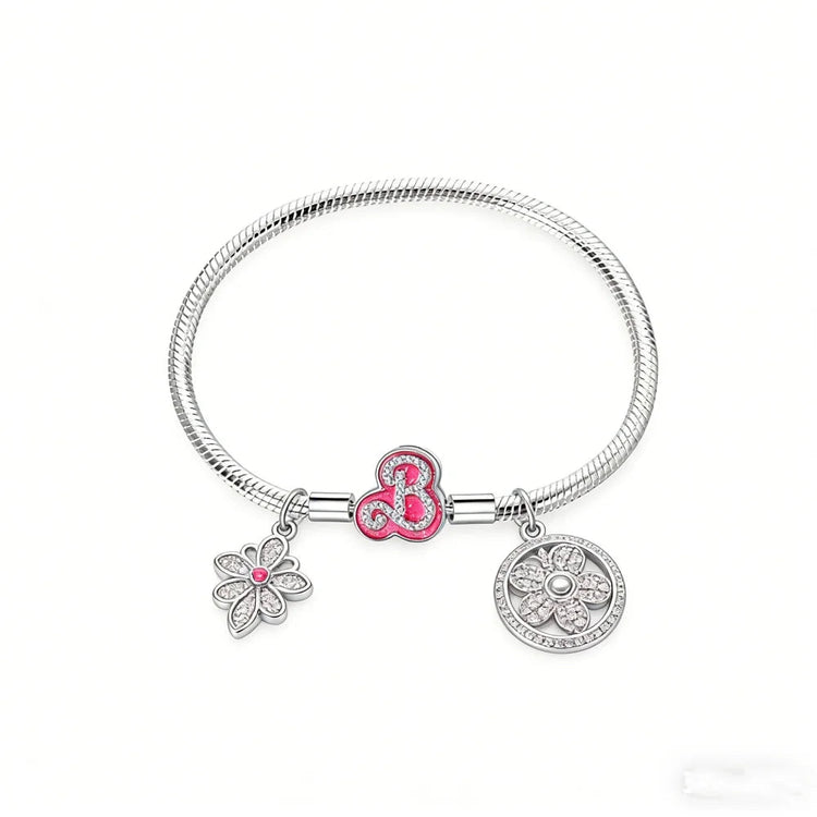 Nuovo Bracciale Artigianale Originale in Argento 925 con Charm, Liscio e Morbido, a Osso di Serpente, per Donna - Regalo 2026 PlatiNum