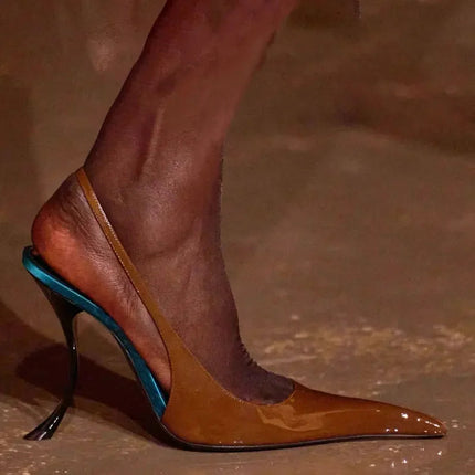 New Fashion Pointed High-heel 10.5 cm Women's Sandals Summer Women Shoes Sandalias De Mujer Shoes for Women Size 34-43 PlatiNum