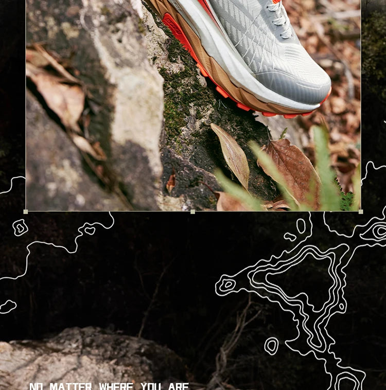 361 Degrees Yushan PRO Men Running Shoes Durable Hiking Cushioning Breathable Non-slip Outdoor Jogging Male Sneakers 672522250 PlatiNum