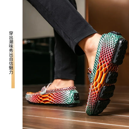 Mocassini in Pelle da Uomo 39-46, Scarpe Eleganti per Matrimoni e Feste, Calzature di Alta Qualità, Mocassini Slip-on di Lusso per Uomo