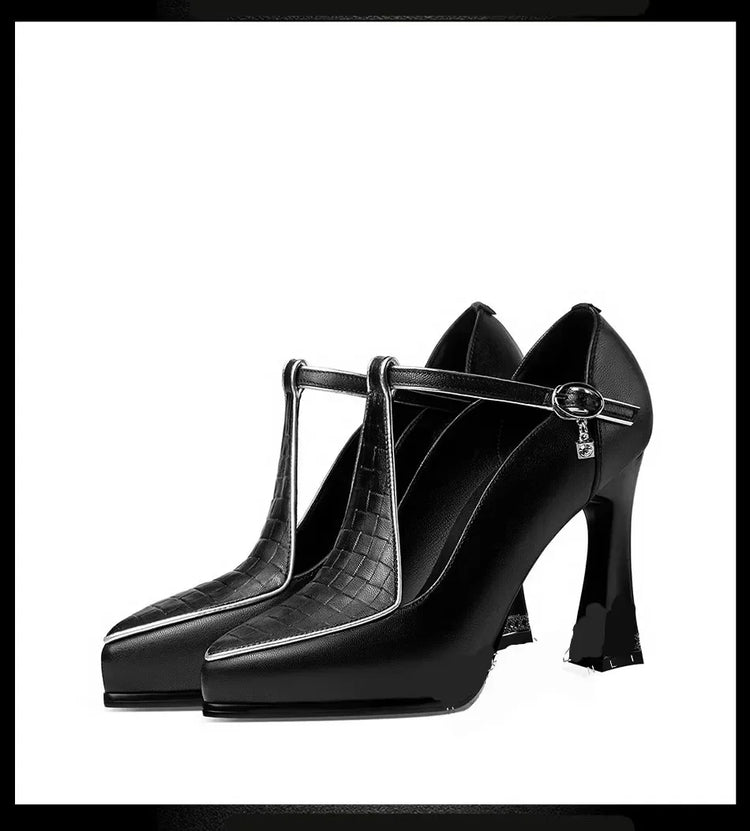 Scarpe sexy con tacco alto da donna sandali da festa con punta a punta estate 2024 abito alla moda scarpe eleganti pompe con plateau di tendenza Femme Zapatos