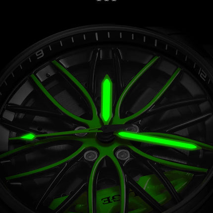 Orologio da Uomo LIGE di Lusso al Quarzo, Sportivo, Impermeabile, in Acciaio Inossidabile, Luminoso, con Quadrante a Forma di Ruota d'Auto, Elegante Orologio da Uomo per Affari platinumshop