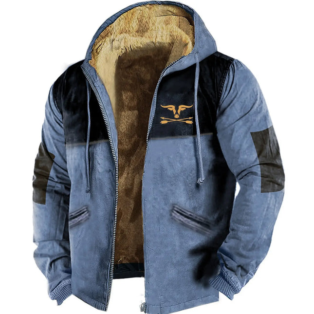Men's Zipper Hoodies CowBoy Printing Winter For Men/Women Long Sleeve Jacket Sweatshirt Outerwear Clothing
