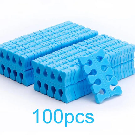 100Pcs/Pack Nail Art Finger Toe Separators Soft Heart-Shape Sponge Fingers Foot Separator Bulk Manicure Pedicure Care Tools Kits