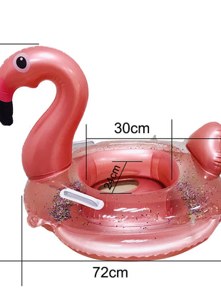 Rooxin Flamingo Nuoto Cerchio Bambino Infantile Galleggiante Piscina Anello di Nuoto Con Parasole Sedile Galleggiante Estate Spiaggia Piscina Festa Giocattoli