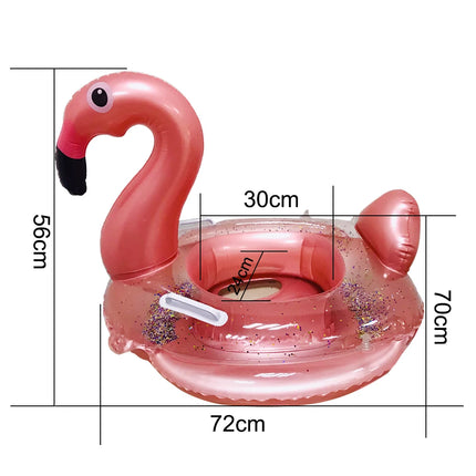 Rooxin Flamingo Nuoto Cerchio Bambino Infantile Galleggiante Piscina Anello di Nuoto Con Parasole Sedile Galleggiante Estate Spiaggia Piscina Festa Giocattoli