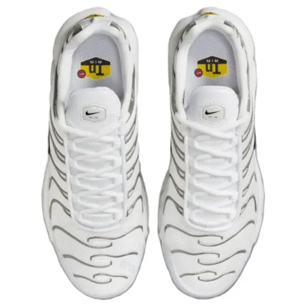 Nike Air Max Plus TN White Silver Women Retro Air Cushion Breathable Comfortable Running Shoes Trainers HJ9743-100