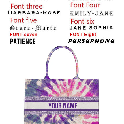 New 2026 Women's Personalized Tote Bag, Printed Canvas Handbag, Large Capacity Beach Bag