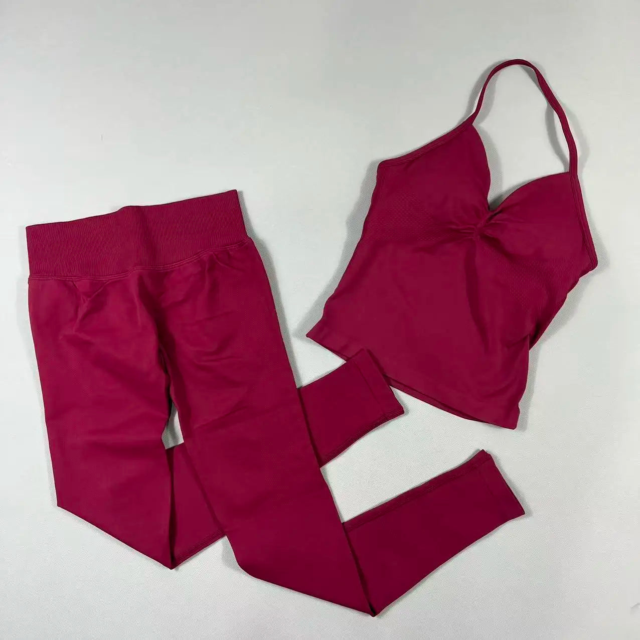 Yoga Gym Set 2 Piece Women Strappy Yoga Bra Top Workout Scrunch Shorts Sports Suit Fitness Clothes Seamless Yoga