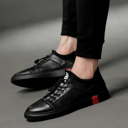 Genuine Leather Mens Luxury Shoes Summer Comfort Brand Men Running Shoes Breathable Walking Sneakers Tenis Masculino Hombre 2024