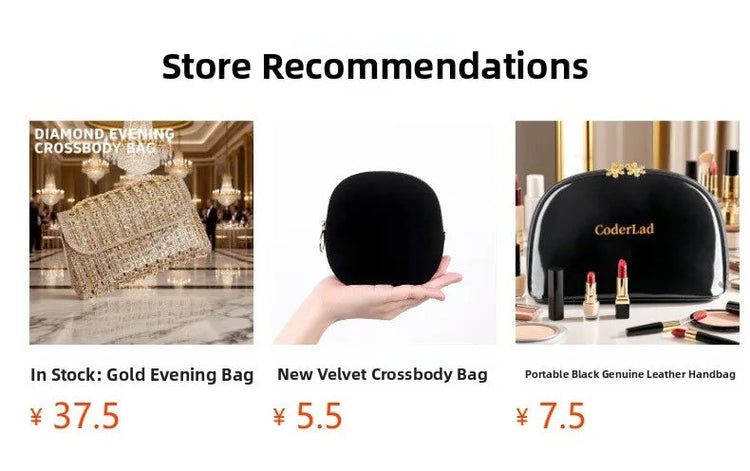 Fashionable Retro Diamond Studded Gold Chain Women's Crossbody Bag Handbag Dinner Bag Underarm Bag Single Shoulder Bag PlatiNum