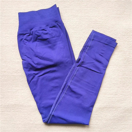Seamless Sporty Leggings High Elastic Yoga Leggings Fitness Pants Butt Lifting Tights Tummy Control Squat Proof Workout Tights PlatiNum