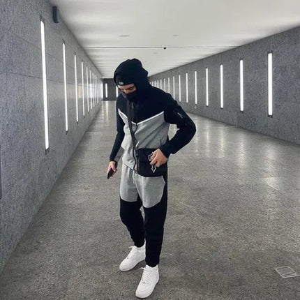 2025 Tracksuits Sports Suit Men's Hoodie Fashion Casual Sports Zipper Jacket Jacket Trousers Suitpant Sets Men New in Men's Sets PlatiNum