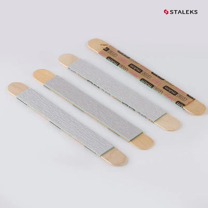 STALEKS Disposable Nail Sponge Polishing Bar Wood Plate Manicure Polishing Frosted Strip Buffing Sanding Nail File Makeup Tools