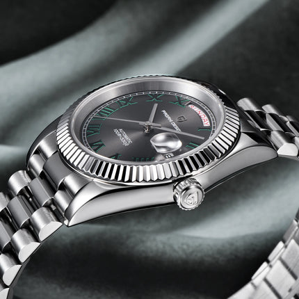 PAGANI DESIGN Nuovo Orologio da Uomo 40mm con Calendario Settimanale, Acciaio Inossidabile, Impermeabile 100M, Vetro Zaffiro AR, Movimento Giapponese di Lusso